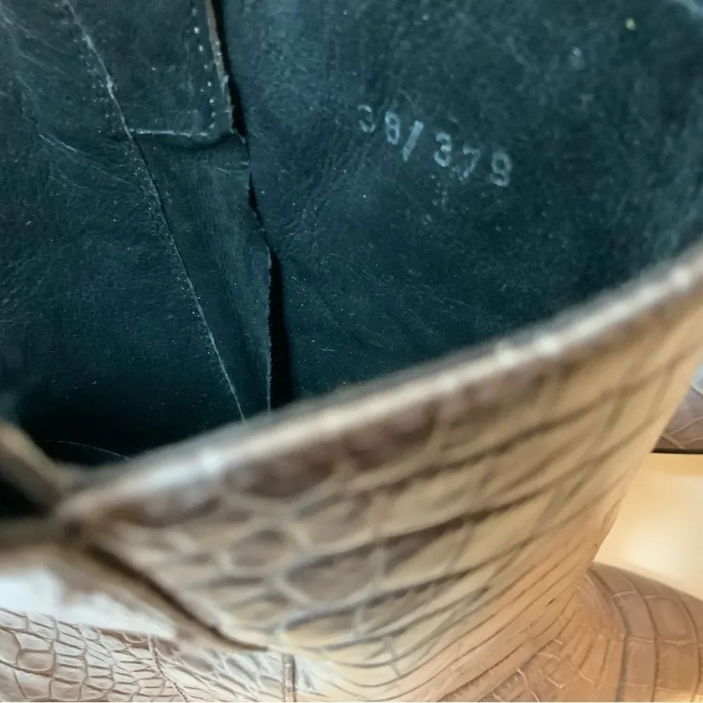 Bruno Premi snake embossed leather upper Women's Shoes Ankle Boots Size 38 / 8